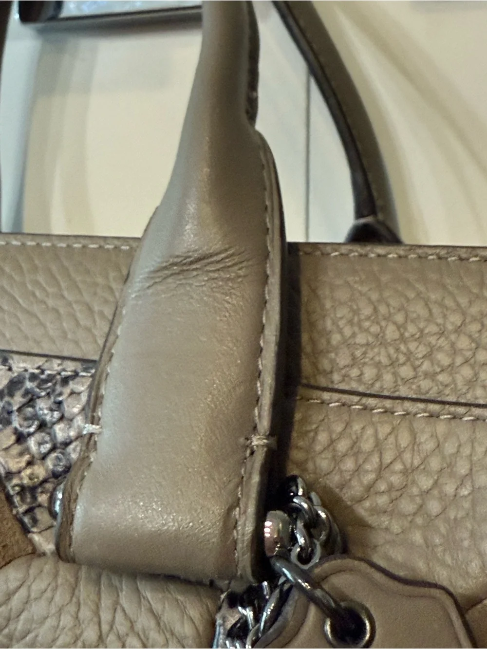 Coach Swagger 27 Exotic Patchwork Leather 2-way Satchel. NWT